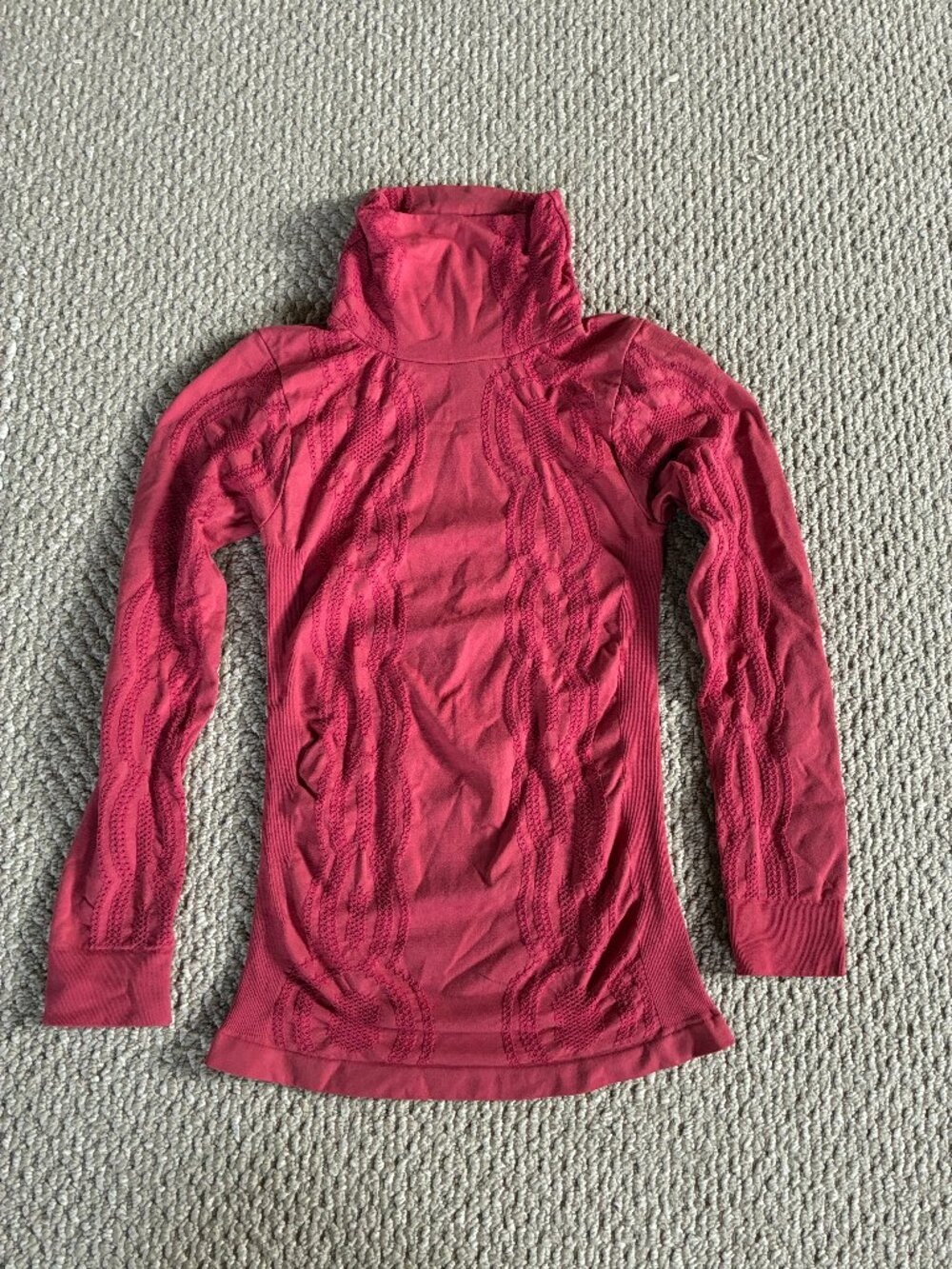 Intimately Free People XS Long-Sleeve Athletic Turtleneck Top Pink Athleisure